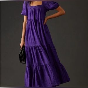 Anthropologie Purple Maxi Dress